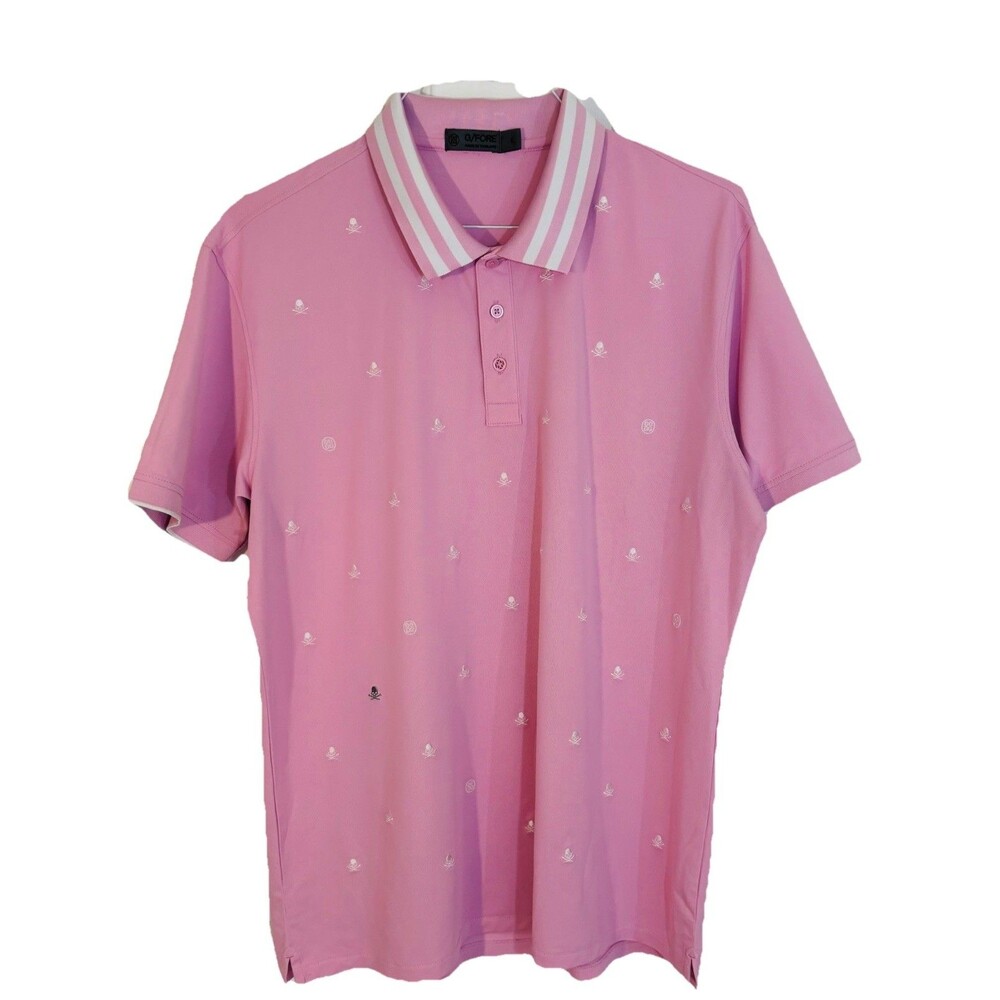 G/FORE Pink Polo with White Accent